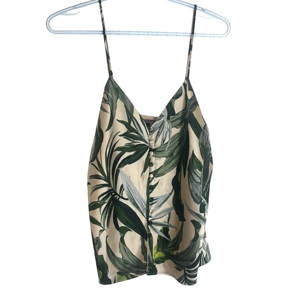 Victoria's Secret Tropical Green Camisole Size Small Adjustable Straps Silky - Picture 4 of 8